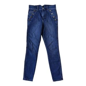 Joe's Jeans Georgia Ankle High Rise Slim Straight Jeans 27 Blue Mid Wash Denim